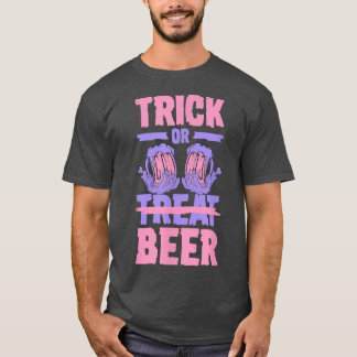 Trick oder Bier Trick oder Behandlung der lokalen  T-Shirt