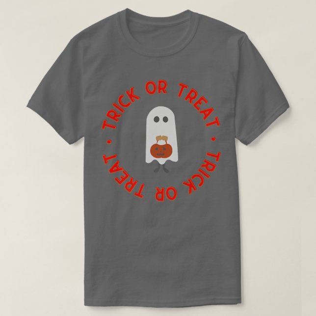 Trick oder ghost mit Süßigkeiten Tasche Halloween  T-Shirt (Design vorne)