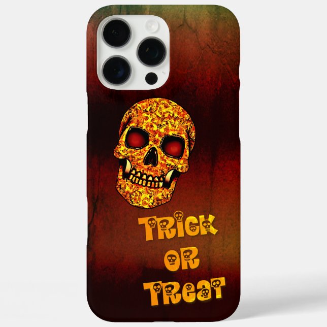 Trick oder gönnte Halloween-Schädel Case-Mate iPhone Hülle (Rückseite)