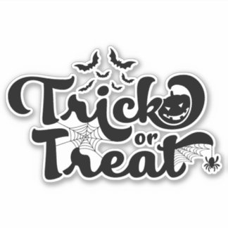 Trick oder Leckerbissen Halloween Aufkleber