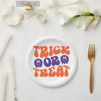 Trick oder Leckerbissen Halloween Pappteller