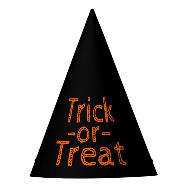 Trick-oder-Leckerei Black and Orange Halloween The Partyhütchen (Vorderseite)