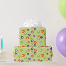 Trick-oder-Leckerei Creepy Lollipops Nahtloses Hal Geschenkpapier