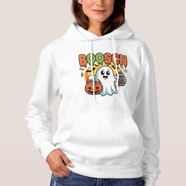 Trick-oder-Leckerei-Geist mit Boo Brew Hoodie (Vorderseite)