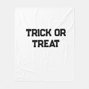 Trick oder. Leckerei Halloween schwarz schlicht Mi Fleecedecke