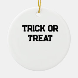 Trick oder. Leckerei Halloween schwarz schlicht Mi Keramik Ornament