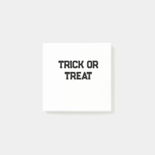 Trick oder. Leckerei Halloween schwarz schlicht Mi Post-it Klebezettel