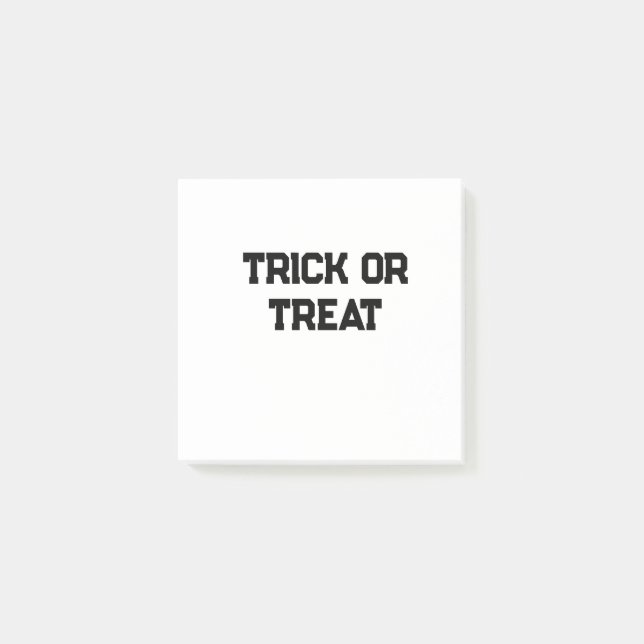 Trick oder. Leckerei Halloween schwarz schlicht Mi Post-it Klebezettel (Vorderseite)
