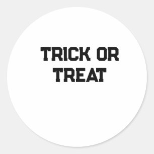 Trick oder. Leckerei Halloween schwarz schlicht Mi Runder Aufkleber