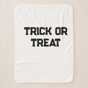 Trick oder. Leckerei Halloween schwarz schlicht Mi Sherpadecke