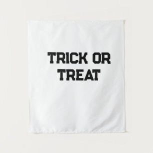 Trick oder. Leckerei Halloween schwarz schlicht Mi Wandteppich