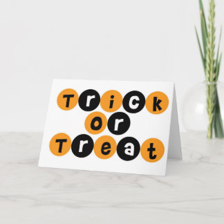 Trick-oder Leckerei-Halloween-Spaß Karte