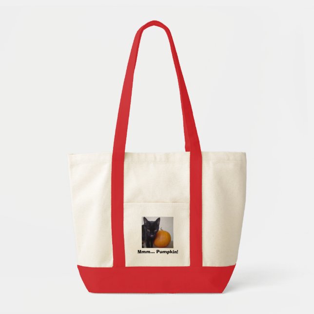 Trick-oder Leckerei-Tasche (Mmm… Kürbis) Tragetasche (Vorne)