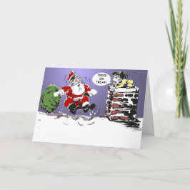 Trick-oder Leckerei-Weihnachtskarte Feiertagskarte