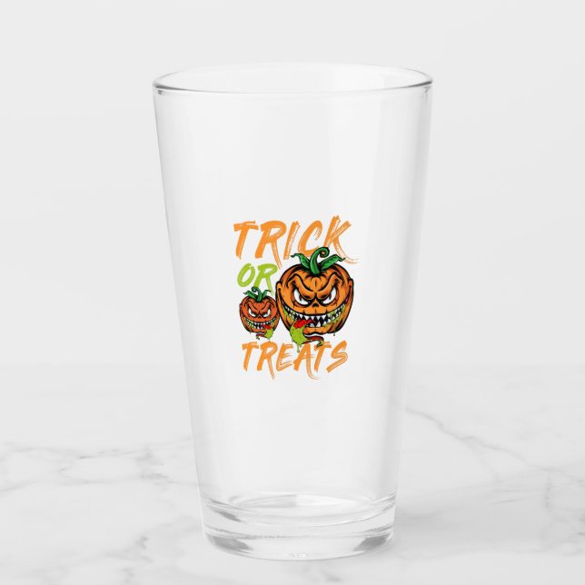Trick oder Leckereien Glas (Vorderseite)