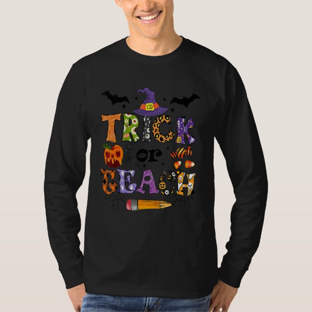Trick oder Lehre  Lehrer Halloween-Kostüm 1 T-Shirt (Vorderseite)