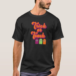 Trick oder lehren Lehrer Halloween Kleidung Spooky T-Shirt