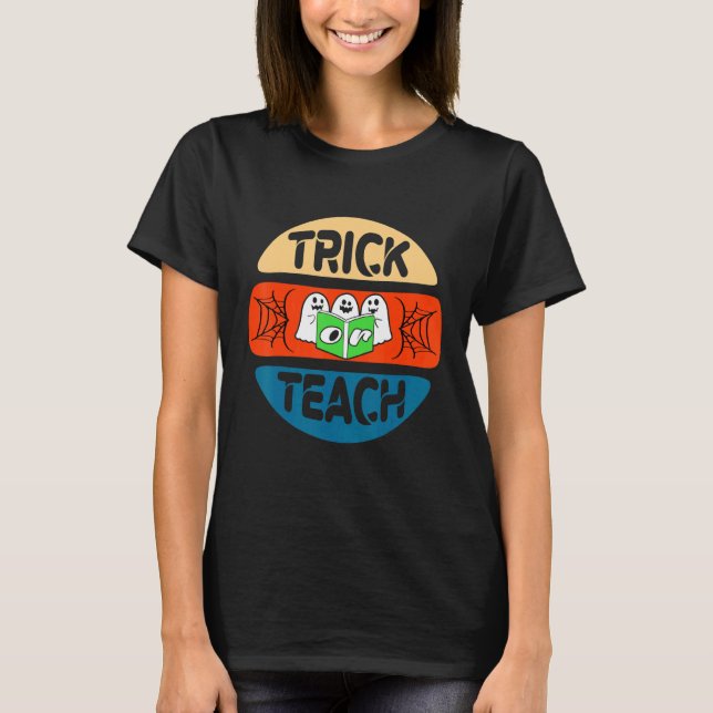 Trick oder lehren Sie einen Spooker Lehrer Messy B T-Shirt (Vorderseite)