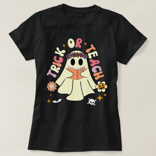 Trick oder Lehrer Retro Vintag T-Shirt (Design vorne)