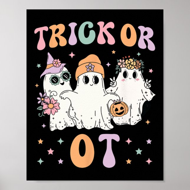 Trick oder Ot-Berufs-Therapeut Hallowe Poster (Vorne)