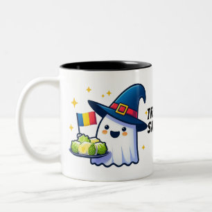Trick oder Sarmale - Rumänische Diaspora-Geister-T Zweifarbige Tasse