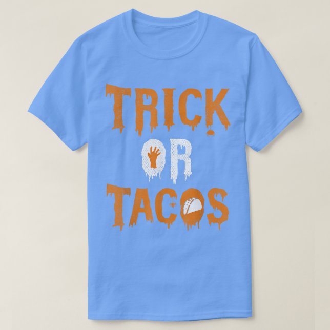 Trick oder Tacos Funny Halloween T-Shirt (Design vorne)