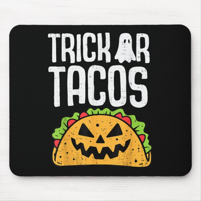 Trick oder Tacos Halloween mexikanische Kostüme Mä Mousepad (Vorne)