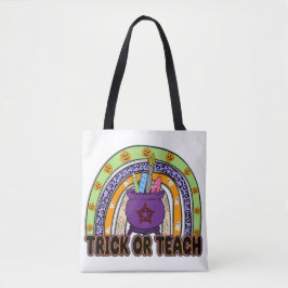 Trick oder Teach Halloween Tote Bag