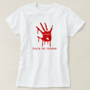 Trick oder Terror Spooky Blut Hand Halloween T-Shirt