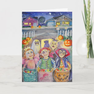 Trick oder Treat! Aquarell Karte