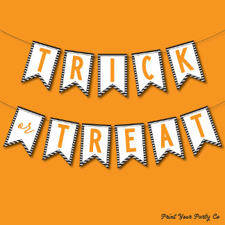 Trick- oder Treat-Banner Wimpelkette