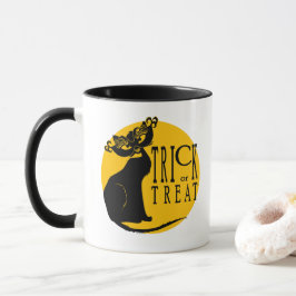 Trick oder Treat Black Cat Halloween Tasse