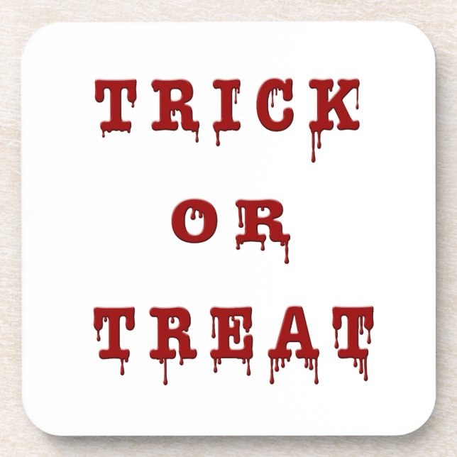 Trick oder Treat Bloody-Version Getränkeuntersetzer (Vorderseite)