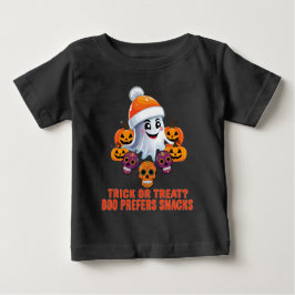 Trick oder Treat Boo Funny Quote Halloween-Party Baby T-shirt