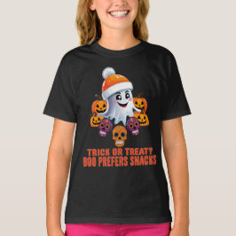 Trick oder Treat Boo Funny Quote Halloween-Party T-Shirt
