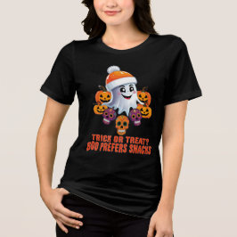 Trick oder Treat Boo Funny Quote Halloween-Party Tri-Blend Shirt