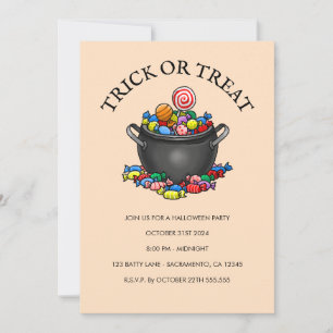 Trick oder Treat Candy Cauldron Einladung
