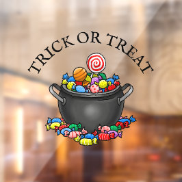 Trick oder Treat Candy Cauldron Fensteraufkleber