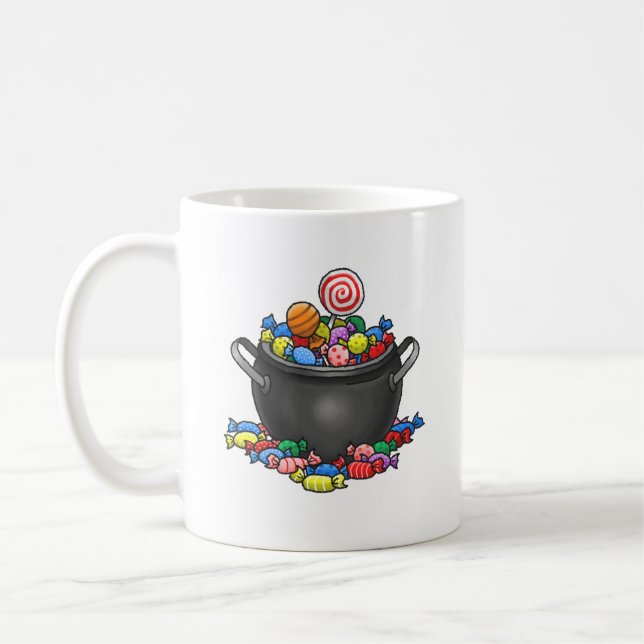 Trick oder Treat Candy Cauldron Kaffeetasse (Links)