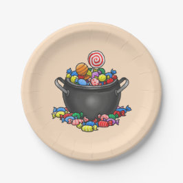 Trick oder Treat Candy Cauldron Pappteller