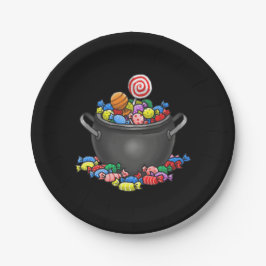 Trick oder Treat Candy Cauldron Pappteller