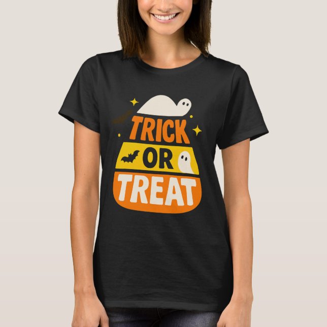 Trick oder Treat Candy Corn T-Shirt (Vorderseite)