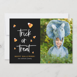 Trick oder Treat Candy Mais Halloween Foto Cards Karte