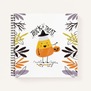 Trick oder Treat Candy Mais Halloween   Notebook Notizbuch
