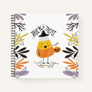 Trick oder Treat Candy Mais Halloween Notizbuch