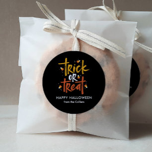 Trick oder Treat Candy Mais Halloween Runder Aufkleber