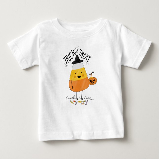 Trick oder Treat Candy Mais Halloween | Rüschen T- Baby T-shirt (Vorderseite)