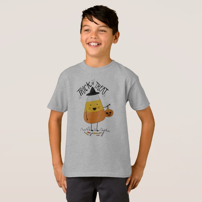 Trick oder Treat Candy Mais Halloween | Shirt (Vorne ganz)