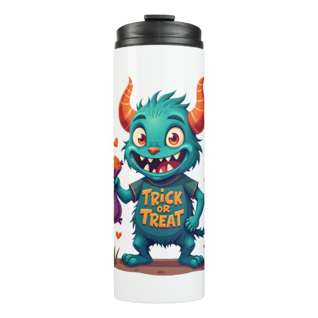 Trick oder Treat Candy Monster - Halloween T - Shi Thermosbecher (Vorderseite)