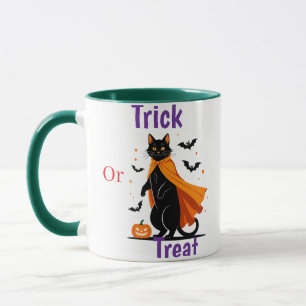 Trick oder Treat Cat Halloween Design-Tasse Tasse